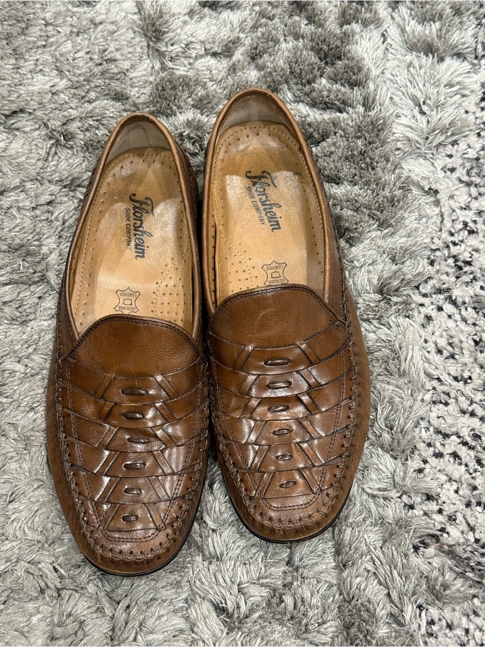 Florsheim Leather Tassel Weaved Moc Loafers